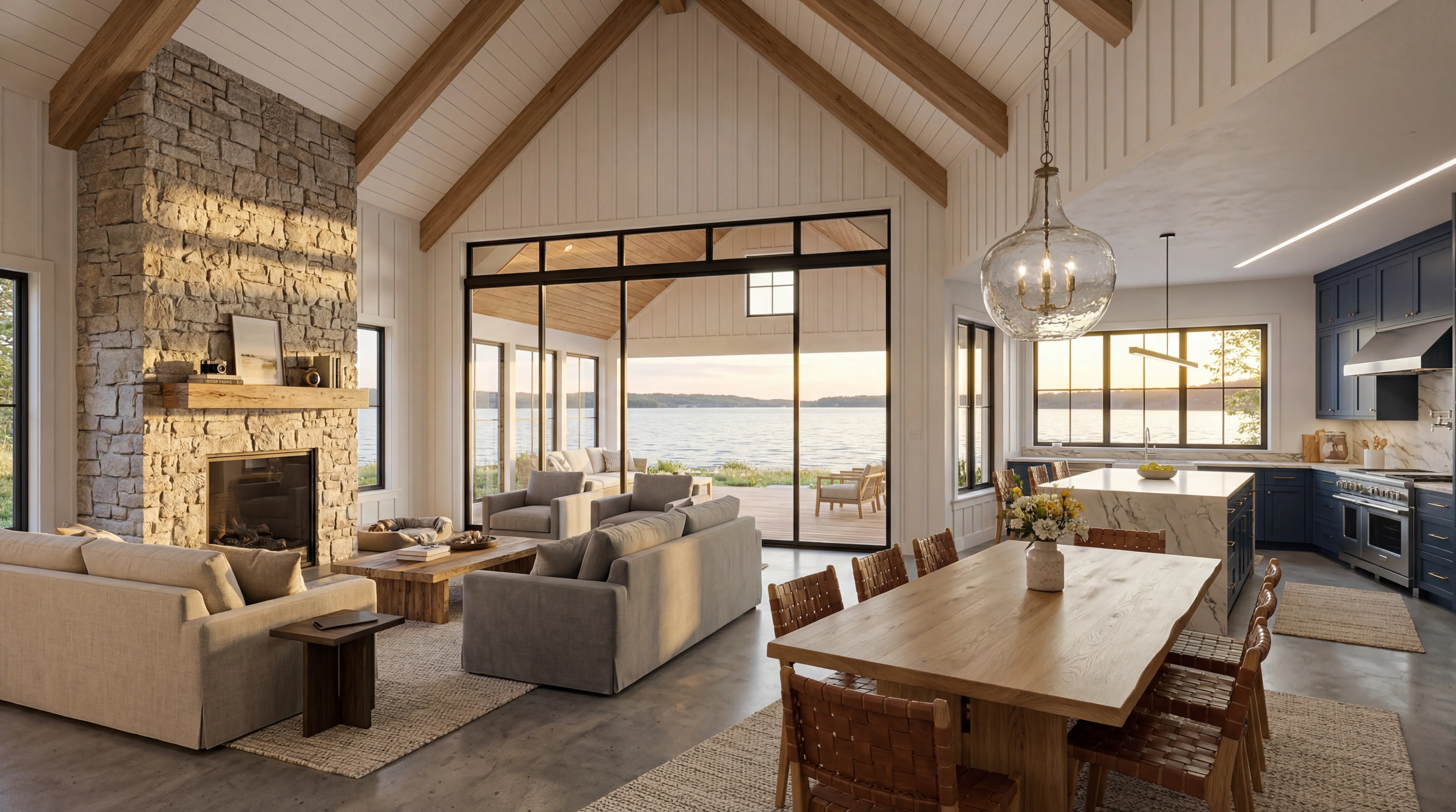 Serene Lake View — kitchen